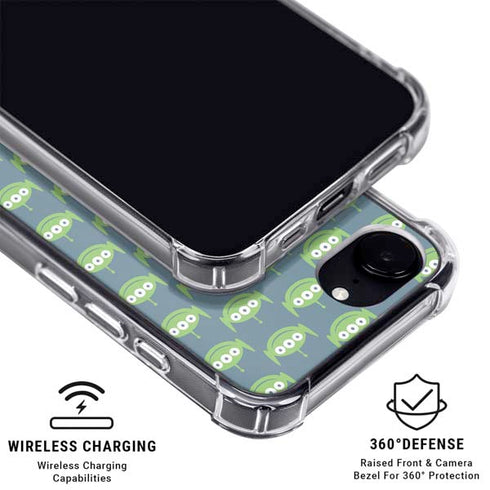 Disney Toy Story Alien Pattern iPhone 16e Clear Case